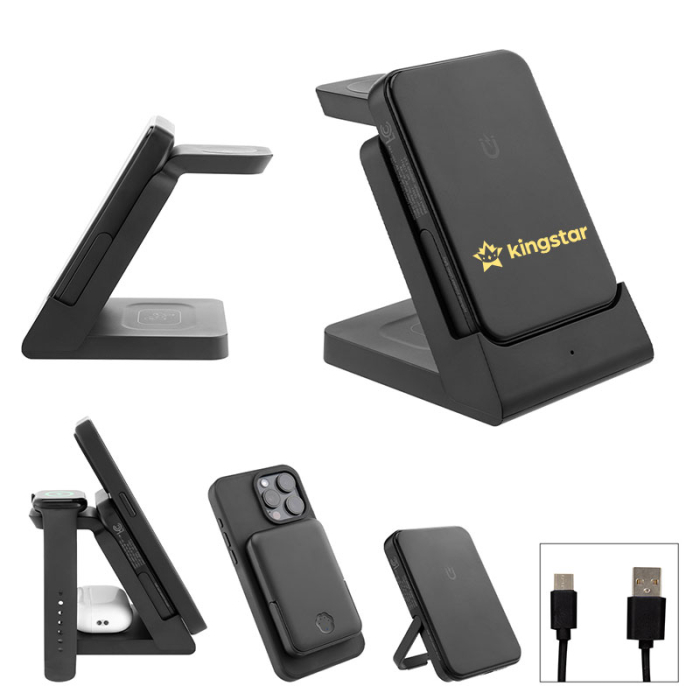 Custom Printed 5000 mAh Magnetic Power Banks and Watch Docks