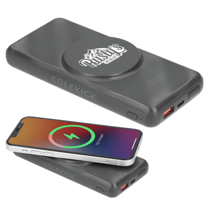 Custom Printed Solekick™ MagClick™ 10000 15W Wireless Power Banks
