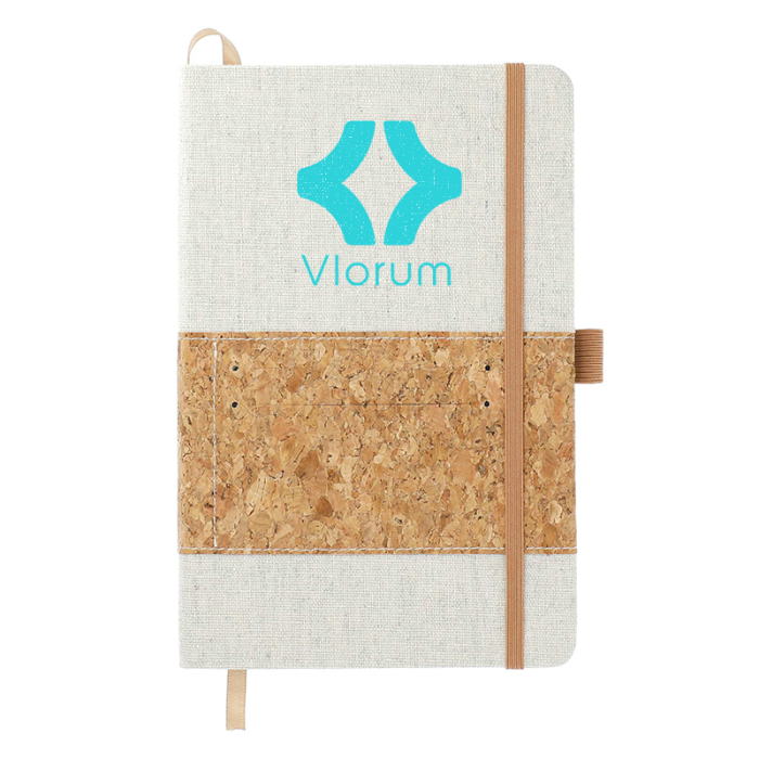Customized 5.5 x 8.5 Inch FSC® Mix Recycled Cotton Cork Notebooks