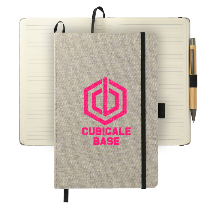 Customized 5.5 x 8.5 Inch Recycled Cotton Bound Journals