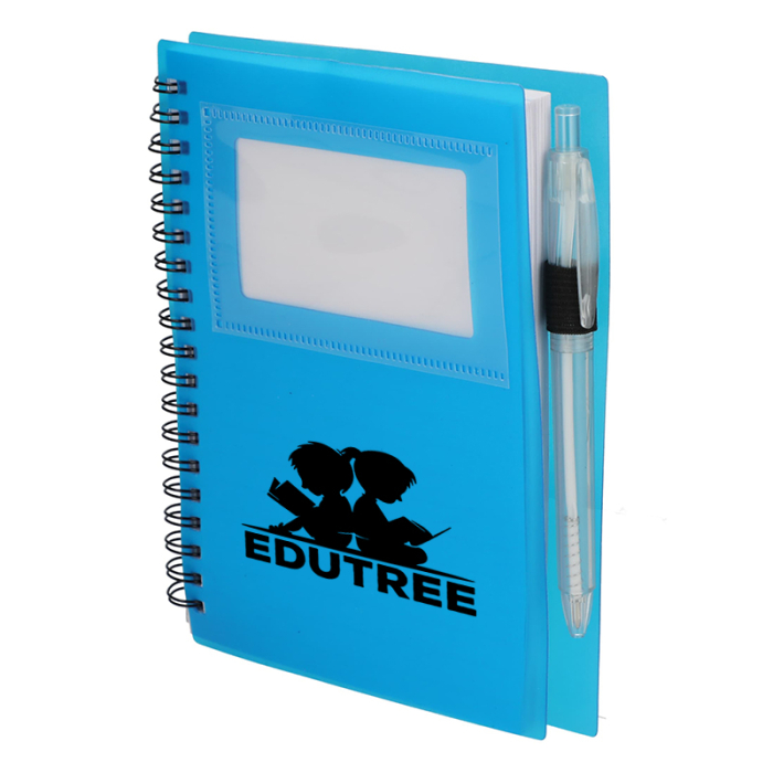 Customized 5x7 Inch FSC® Recycled Star Spiral Notebook with Pen