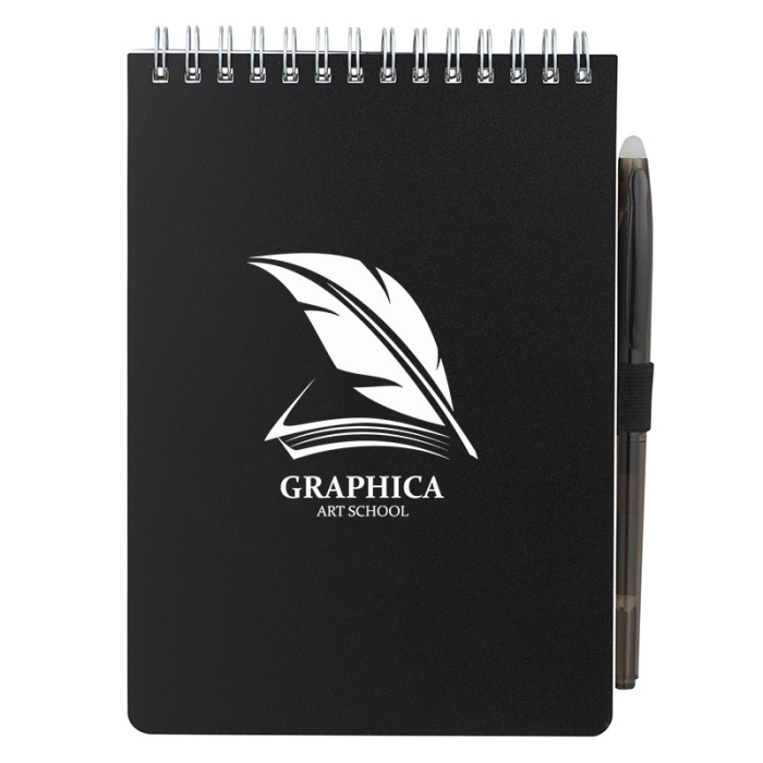 Customized 5x7 Inch Mineral Stone Field Reporter Notebook with Pens