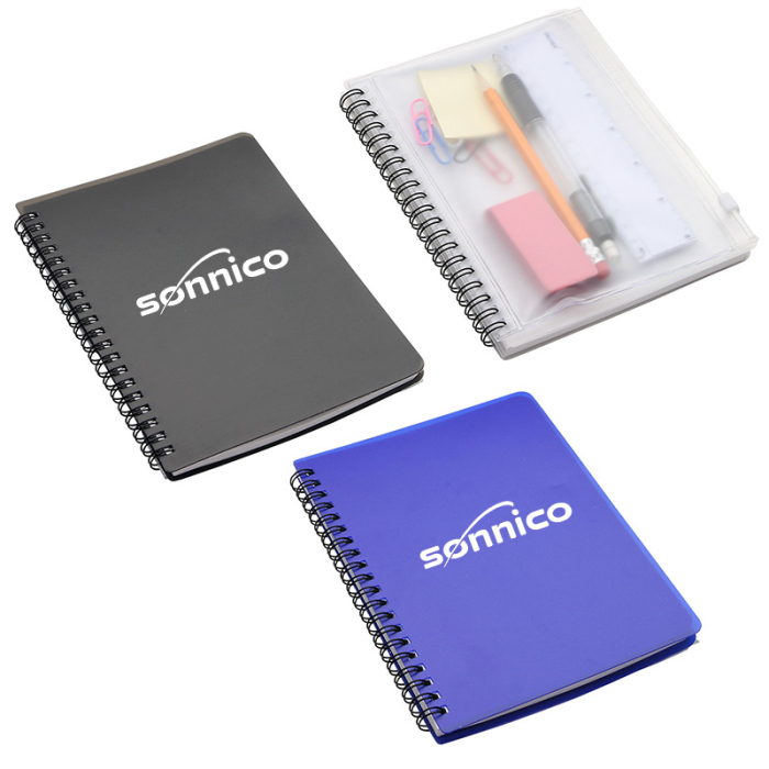 Customized Hardcover Notebooks with Pouches 