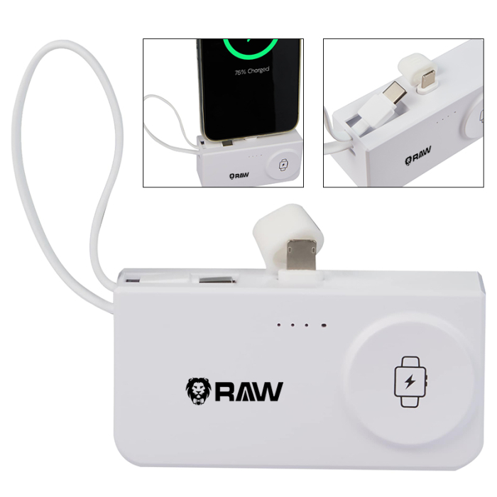 Customized Hue Plus 5000 mAh Power Banks with Watch Chargers