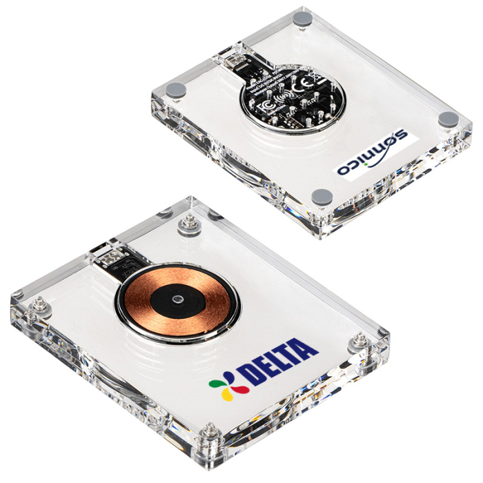 Customized Lucent Acrylic LightUp 15W Wireless Chargers 