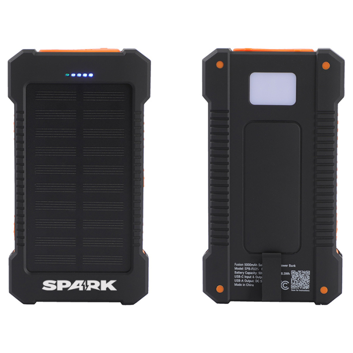Fusion Promotional 5000mAh Solar-Charging Power Banks