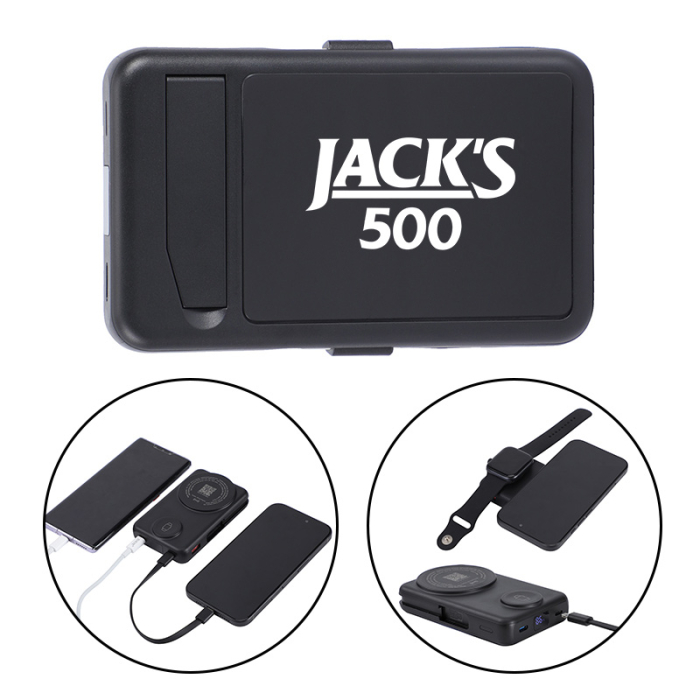 Imperial Promotional 10000mAh Light-Up Power Banks with Magnetic Wireless Charger