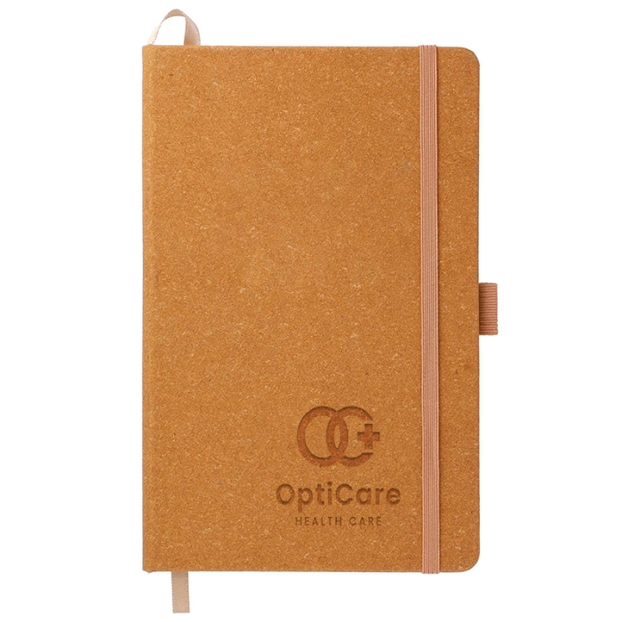 Imprinted 5.5x8.5 Inch FSC® Mix Recycled Leather Bound Journals