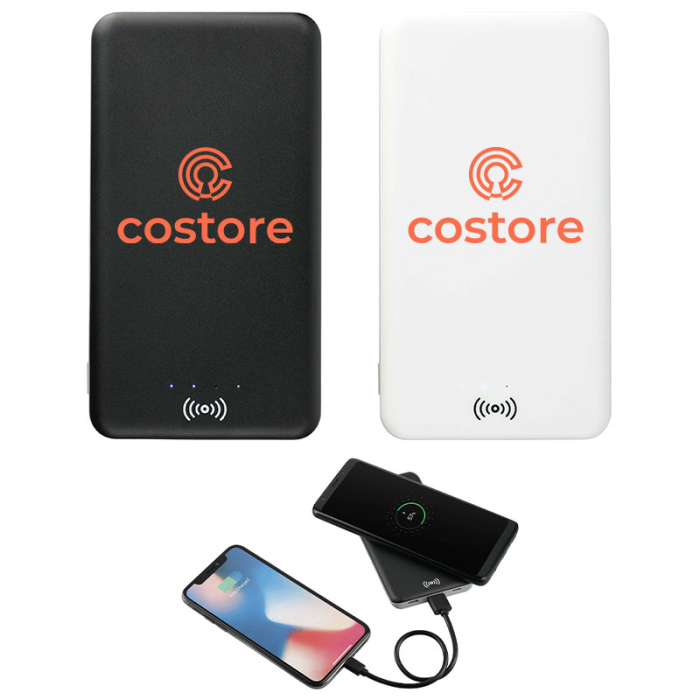 Imprinted Axial 4000 mAh Wireless Power Banks