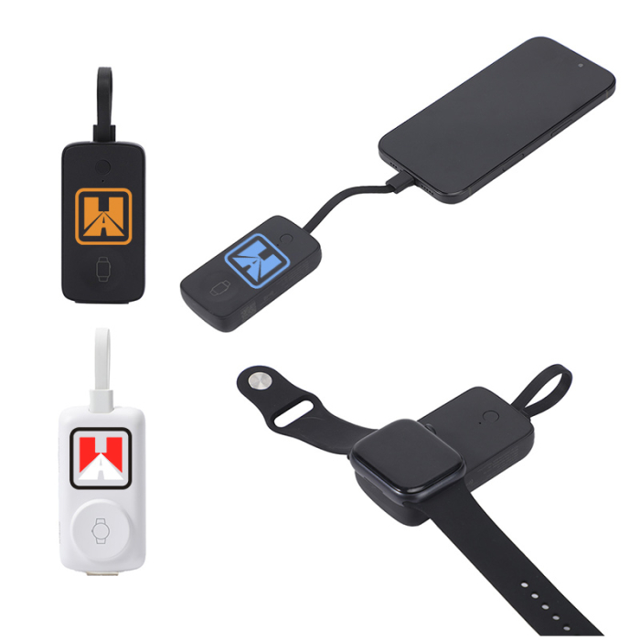 Imprinted Baron 2000 mAh Power Banks with Watch Chargers and BuiltIn Cables 