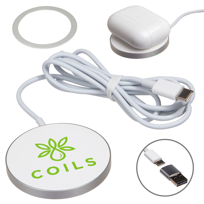Imprinted Magport 15W Magnetic Wireless Charging Pads 