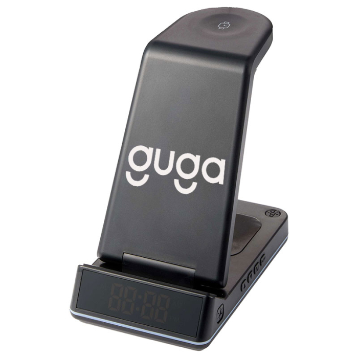 Imprinted TriCharge Plus 3-in-1 Qi Wireless Charging Stands