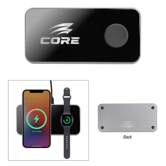 Imprinted Triple Charge Glass Charging Pads