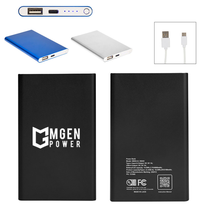 Personalized UL Listed Slim Power Banks 2.0