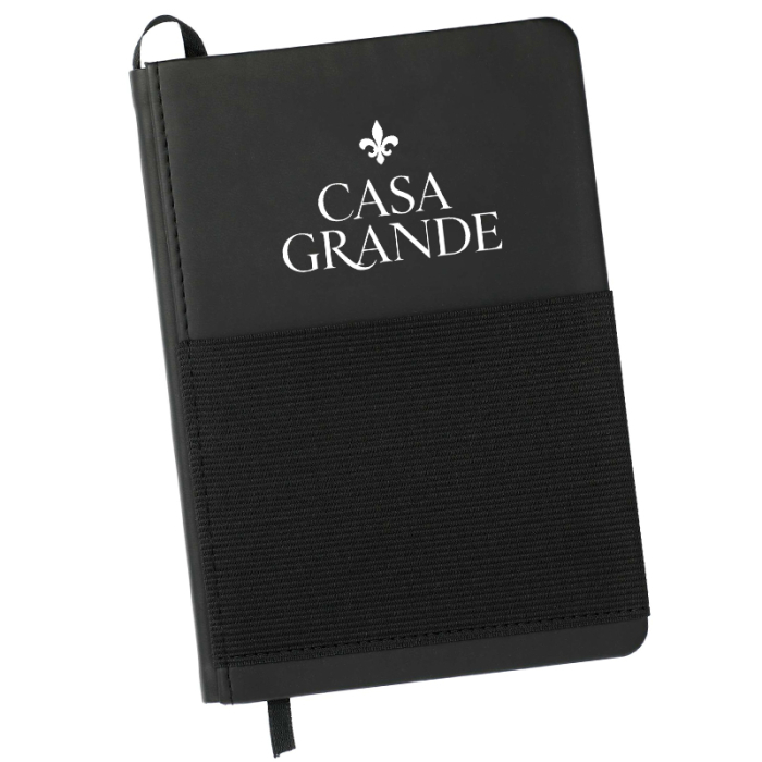 Promotional 5 x 7 Inch FSC® Mix Elastic Phone Pocket Notebooks