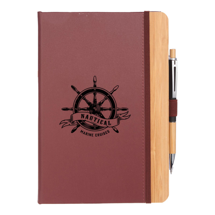 Promotional 5.5 x 8.5 Inch FSC® Recycled Kia Bamboo Journals