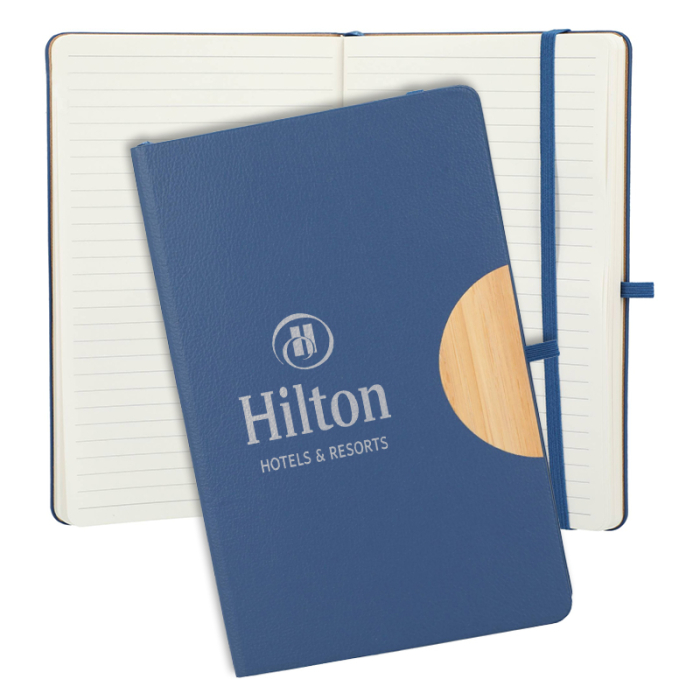 Promotional 5.5 x 8.5 Inch Kaya Recycled PU and Bamboo Journals