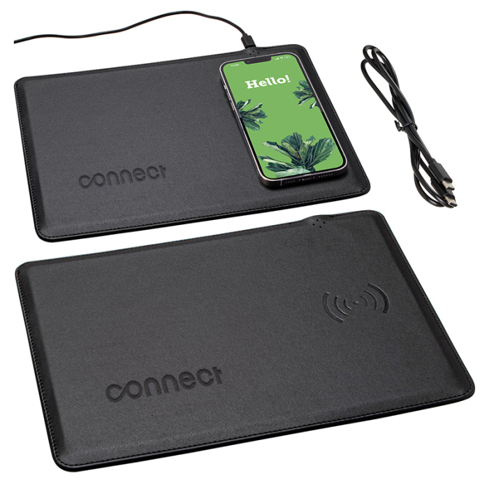 Promotional Aspire Mouse Pads with 15W Wireless Chargers 