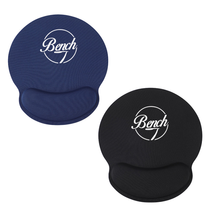 Promotional Crest Non-Slip Mouse Pads with Foam Wrist Rests 