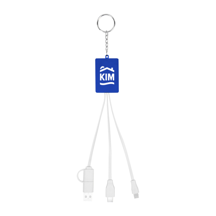 Promotional Multi-Charging Cable USB Hub Keyrings