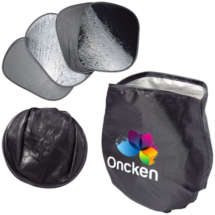 4-Piece Car Sun Shade with Imprinted Storage Bag