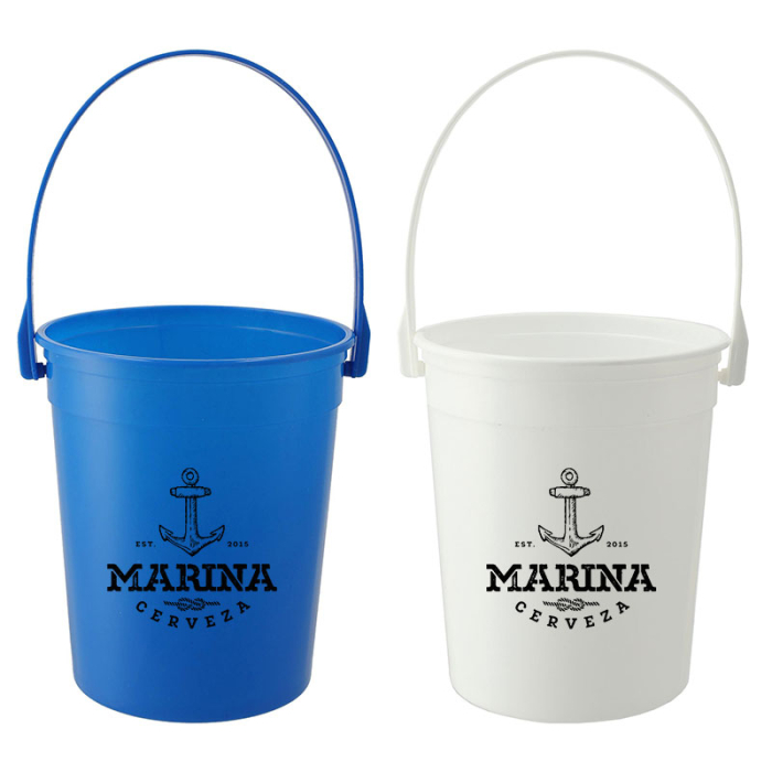 Custom Imprinted 32 Oz Pail with Handles