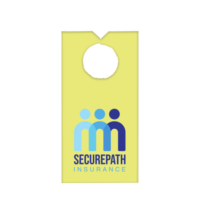 Customized 3.5x6.75 Inch Plain Door Hangers