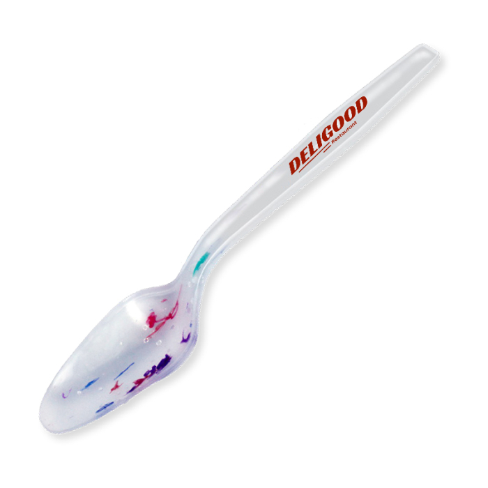 Imprinted Rainbow Confetti Mood Spoons