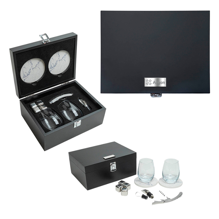 Imprinted Lewis 10-Piece Wine Sets with Tools