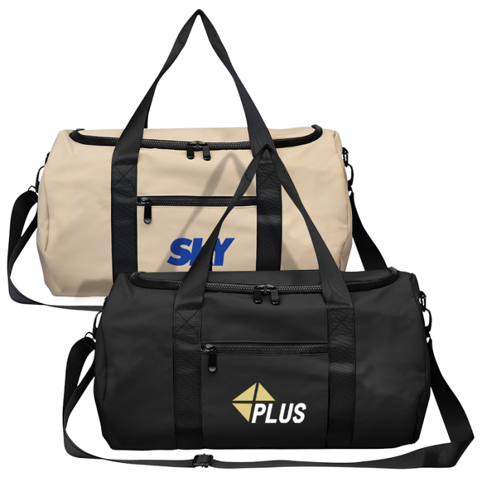 Custom Hudson Recycled Leatherette Duffel Bags