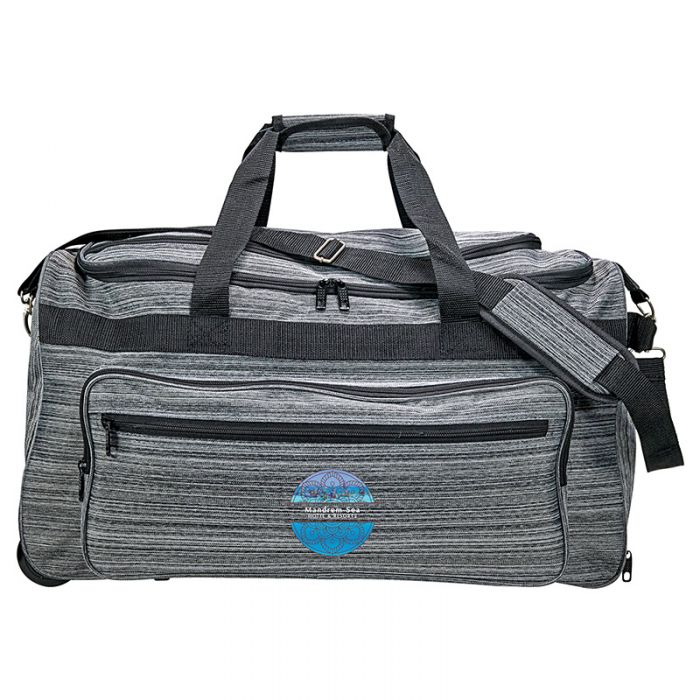 Custom Heathered Rolling Duffel Bags