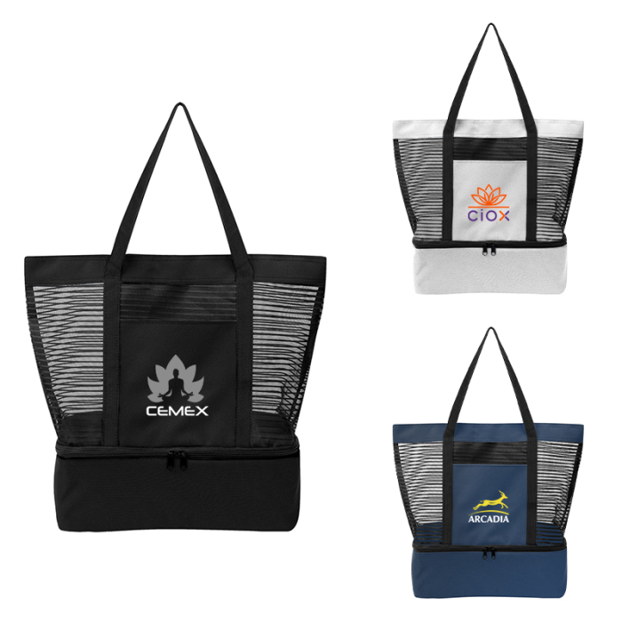 Custom Marley rPET Mesh Tote Bags with Cooler