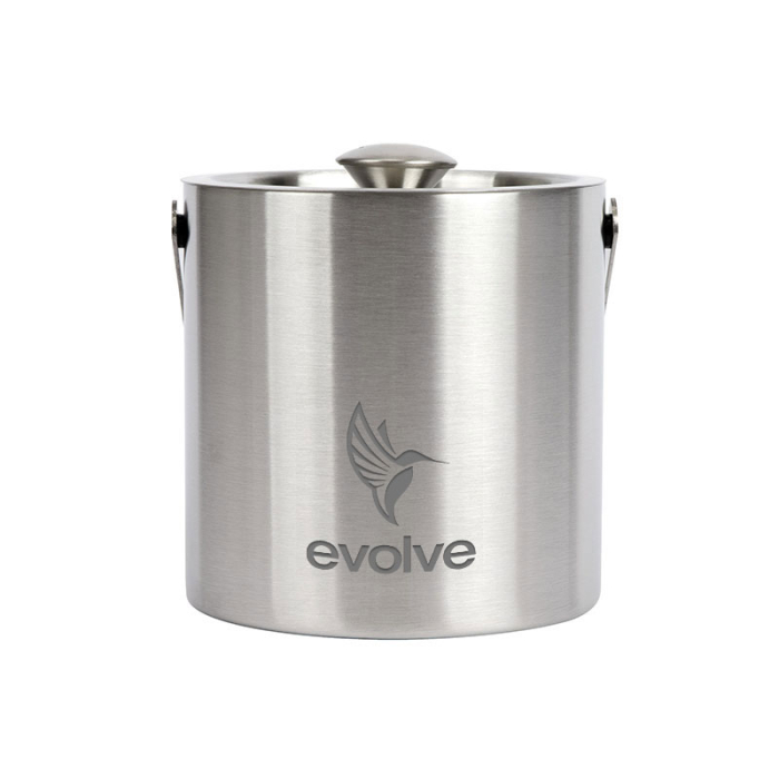 Perka® Custom Printed Quinton 1.3L Double Wall Stainless Steel Ice Buckets