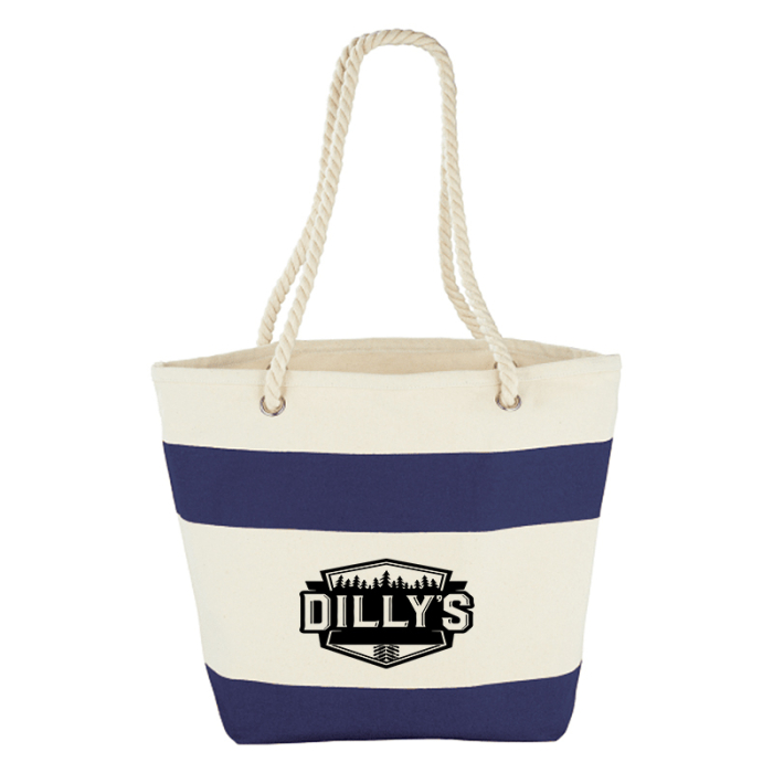 Promotional Capri Stripes Cotton Shopper Tote Bags 