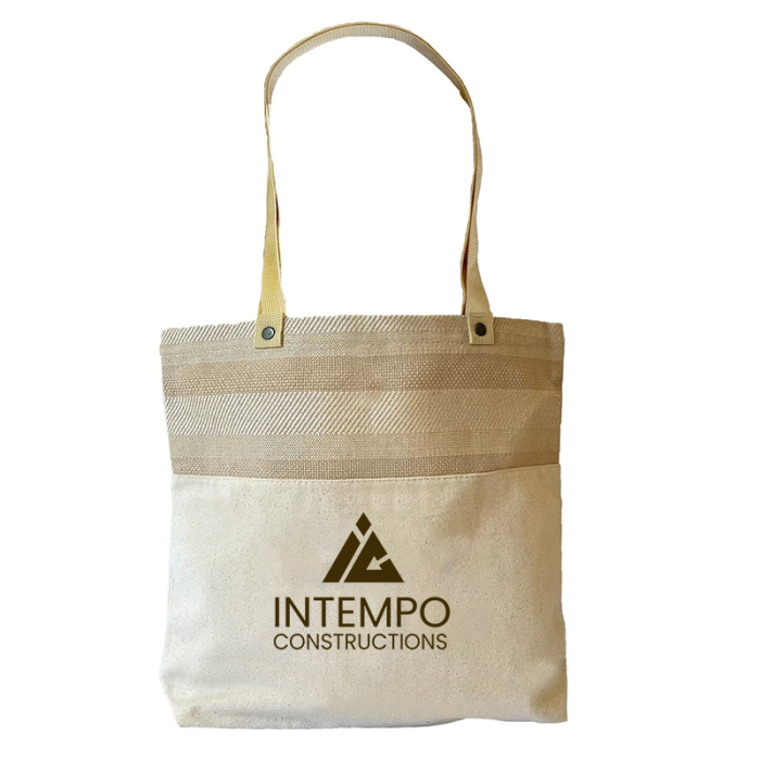 Custom 12 Oz Corvallis Cotton & Jute Shopping Totes