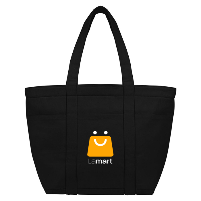 Custom Aware™ 20 Can Recycled Cotton Cooler Tote Bags