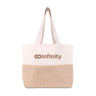 Cotton Canvas Tote Bags with Jute Gusset
