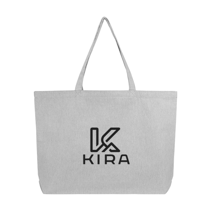 Custom Imprinted Aware™ Recycled Cotton Shopper Tote Bags
