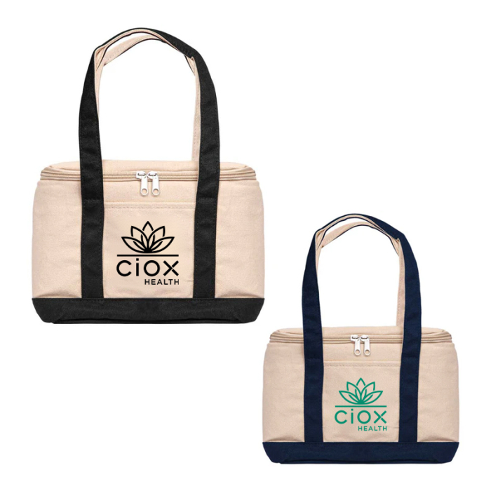 Custom Imprinted Insulated Cotton Lunch Totes