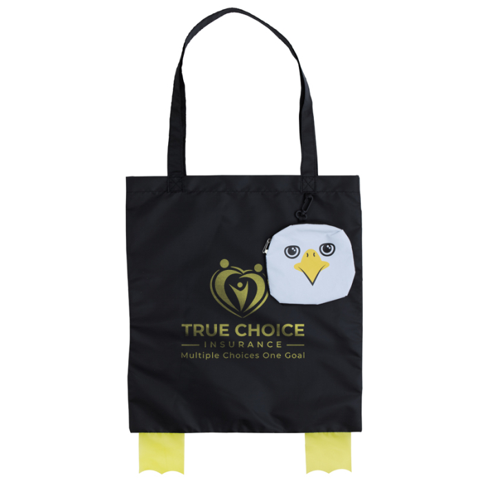 Custom Imprinted Paws N Claws Foldable Totes with Hanging Pouches 