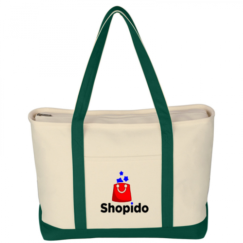 Custom Large Heavy Cotton Canvas Boat Tote Bags
