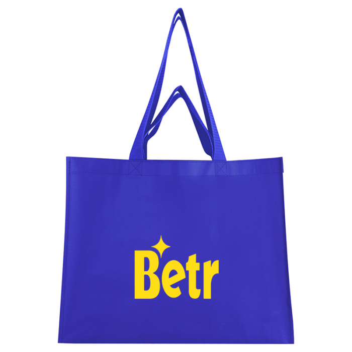 Custom Matte Laminated Recycled Non-Woven Dual Handle Shopper Tote Bags