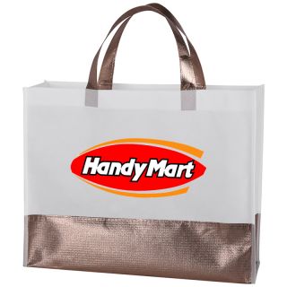 Flair Metallic Accent Non-Woven Tote Bags