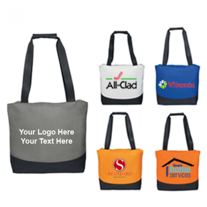 Personalized Curve Polyester Tote Bags