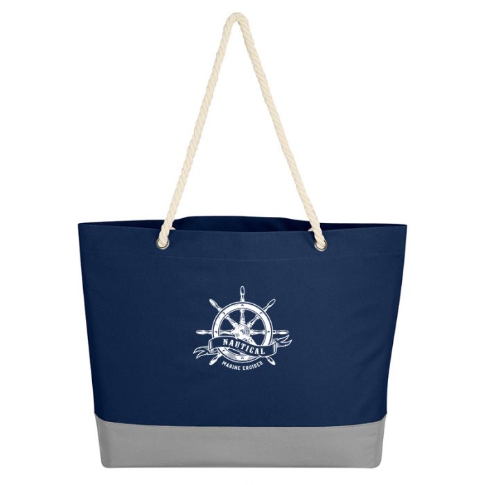 Custom Logo: Beach Tote Bags