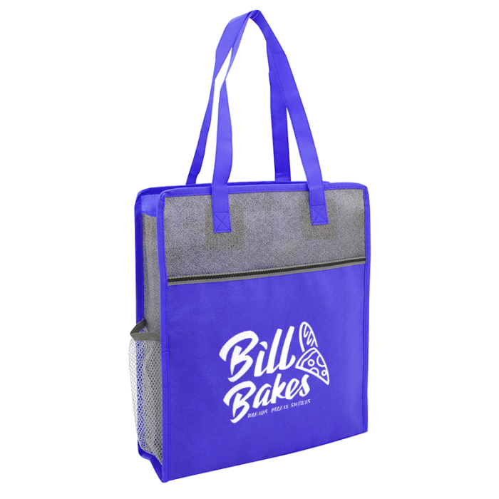 Custom Printed Color Basics Heathered Non-Woven Tote Bags