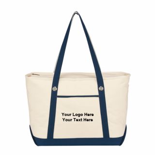 Logo Large Cotton Canvas Tote Bags