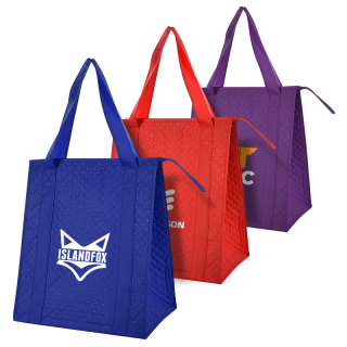 Dimples Non-woven Cooler Tote Bags