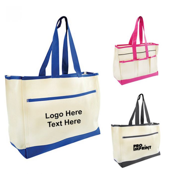 Custom Poly Canvas Everything Tote Bags