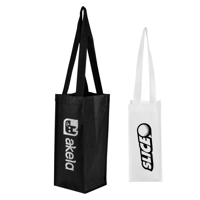Custom Venice rPET Non-Woven Wine Tote Bags